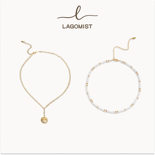 【Lagomist】早餐系列 | 串珠项链金贝果吊坠套装 商品图5
