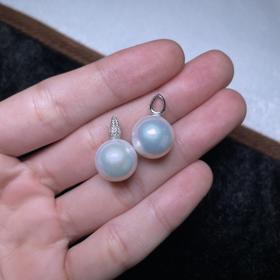 DS925珍珠吊坠-白珠圆珠12.5+mm