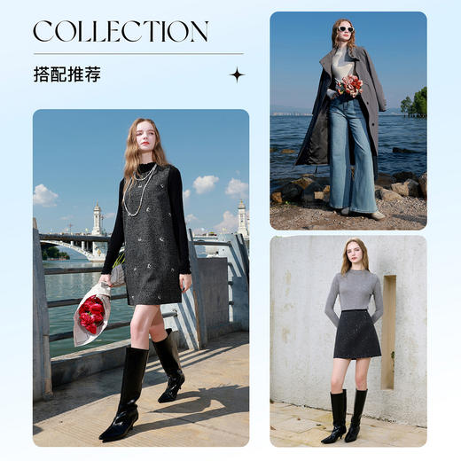 【莱赛尔】三彩2025秋季新款半高领T恤木耳边上衣修身内搭打底衫M 商品图3