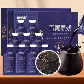 福东海 五黑原浆300ml 黑枸杞原浆桑葚茶宁夏青海黑加仑开袋即食便携袋装