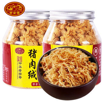 黄金香中华老字号 招牌金丝猪肉绒松500g 烘培寿司青团馅料 儿童零食品 /休闲食品 /肉类零食 /猪肉类 商品图0