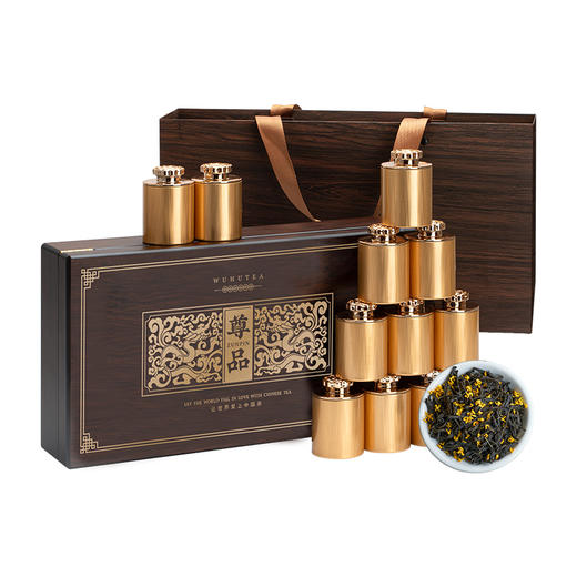 【桂花】茶叶 尊品金骏眉 正山小种 桂花红茶 桂花 茶叶礼盒 茶饮 五虎 216g 商品图6