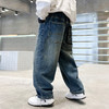 男童牛仔裤秋季2025新款儿童帅气中大童春秋款宽松百搭直筒长裤潮 商品缩略图6