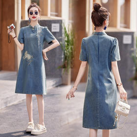 【预售3天】PY 时尚新中式国风连衣裙(适合90-128斤内）&35516