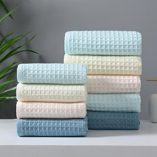 【品牌直发】加倍生活 全棉A类华夫格毛巾浴巾套巾 3D蜂窝结构 甄选新疆长绒棉 商品图3
