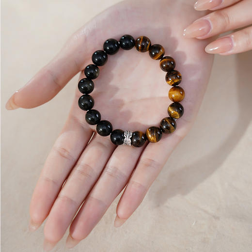 乘风2025×ISME聚财聚运天然虎眼石金曜石手串明星王*博同款星耀时尚轻奢手链送男友 商品图2