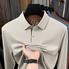 秋款上新！【利落舒适，柔软升级！】新款长袖Polo衫 男装t恤秋冬新款 无痕锦氨翻领 休闲时尚男士t恤-QB 商品缩略图1