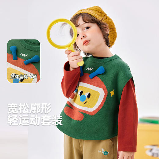 【新品上架】【立体卡通】嘟嘟家宝宝马甲秋冬男童针织背心冬季女童无袖上衣潮 商品图1