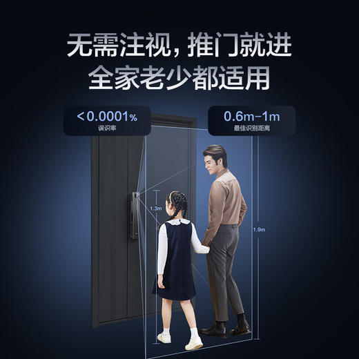海尔电子锁 P30Max 智能门锁 人脸识别 指纹锁防盗门锁 全自动密码锁 标准锁体9种开锁方式 商品图7