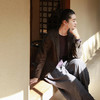绽放女装515朵/龟裂纹香云纱正常肩简约文艺长袖西装外套春秋新款 商品缩略图1