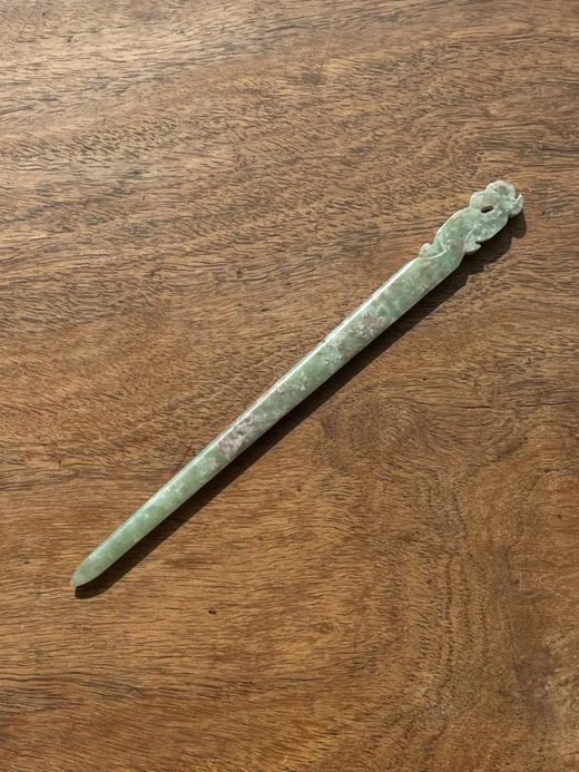 和田青白玉凤鸟钮发簪，顺丰包邮 商品图9