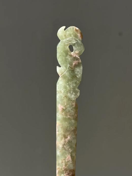 和田青白玉凤鸟钮发簪，顺丰包邮 商品图2