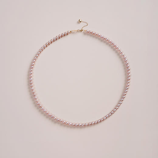 曼塔玫瑰系列 G18K金淡水珍珠项链 3.5-4.5mm 商品图2