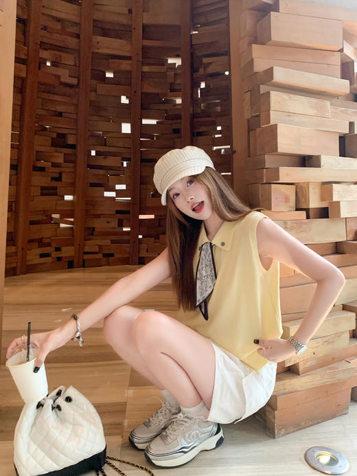 <曾小咸推荐>黄色丝巾针织背心 日常119.99 立减60 秒杀59.99！工装半身裙 日常139.99 立减80 秒杀79.99！ 商品图12