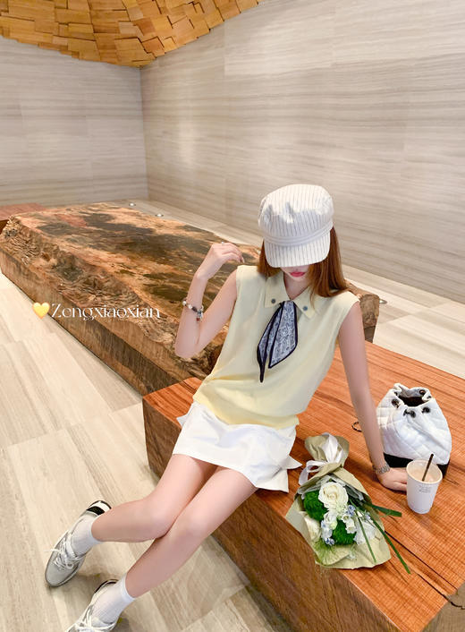 <曾小咸推荐>黄色丝巾针织背心 日常119.99 立减60 秒杀59.99！工装半身裙 日常139.99 立减80 秒杀79.99！ 商品图11