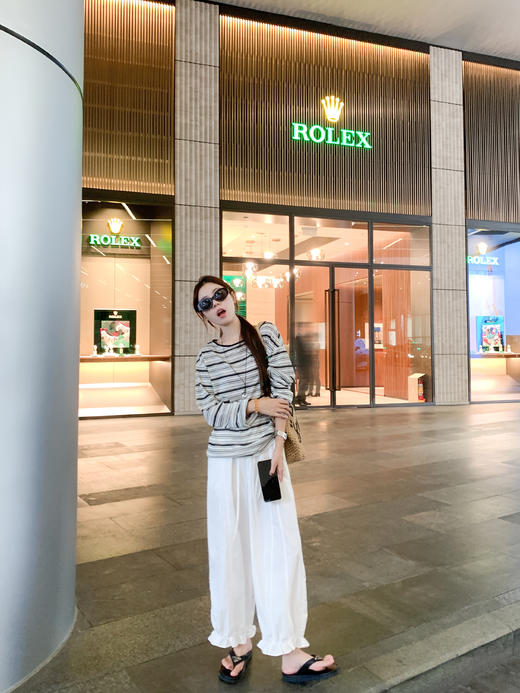 <曾小咸推荐>小个子高腰休闲垂感九分灯笼裤子 商品图11