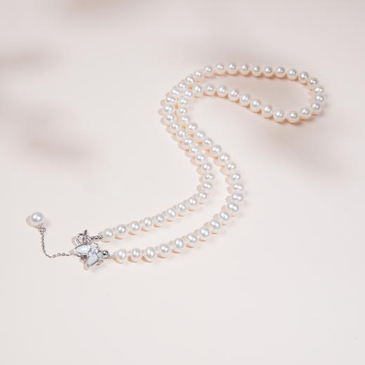 化蝶飞系列 S925银 淡水珍珠项链  5.5-6/6-6.5mm 商品图3