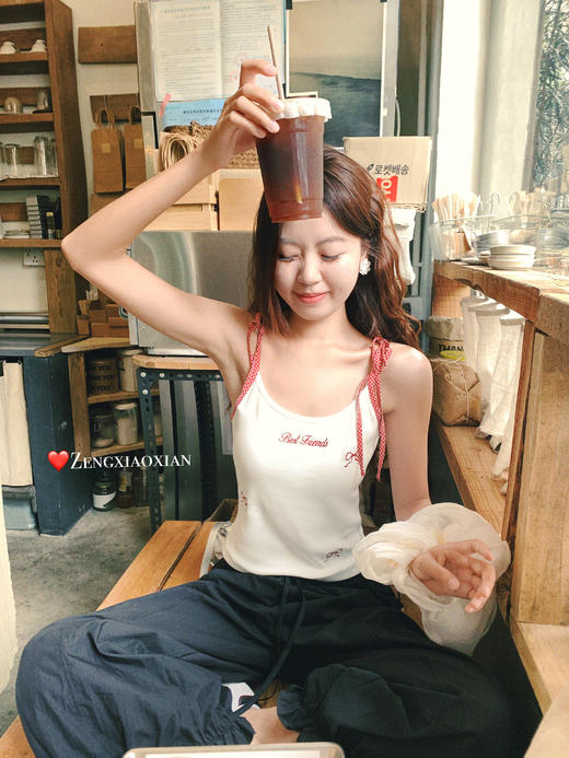 <曾小咸推荐>小个子高腰休闲垂感九分灯笼裤子 商品图6