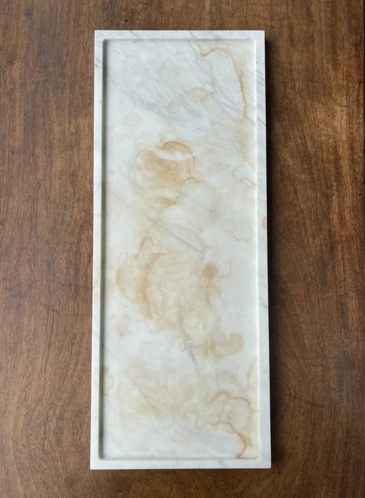 汉白玉雕琢长方形浅盘，顺丰包邮 商品图1