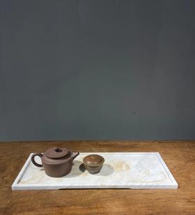 汉白玉雕琢长方形浅盘，顺丰包邮