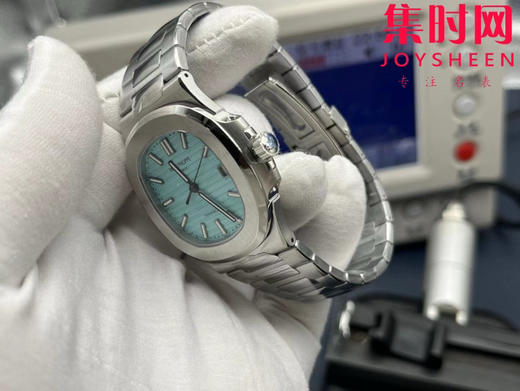 百达翡丽3K鹦鹉螺系列5711 蒂芙尼蓝 男士腕表 推出升级原版机 无噪音刻字版 商品图5