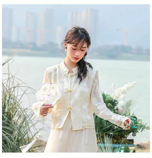 【早秋特卖】文艺国风立领新中式短款提花外套-喜出 商品图7