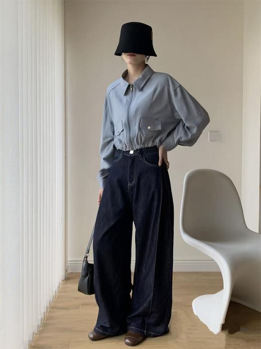 冰点价！仅限11.11！退货勿拍【早秋特卖】0051短款拉链可抽绳外套-喜出 商品图0