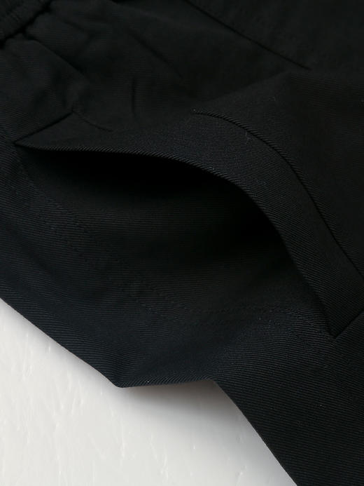 黑色阔腿九分裤女 卷边设计 适配条纹针织衫 慵懒休闲风 商品图3