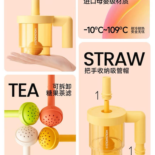 HOLOHOLO糖果杯PR0 -TG03鹅黄色600ml 商品图4
