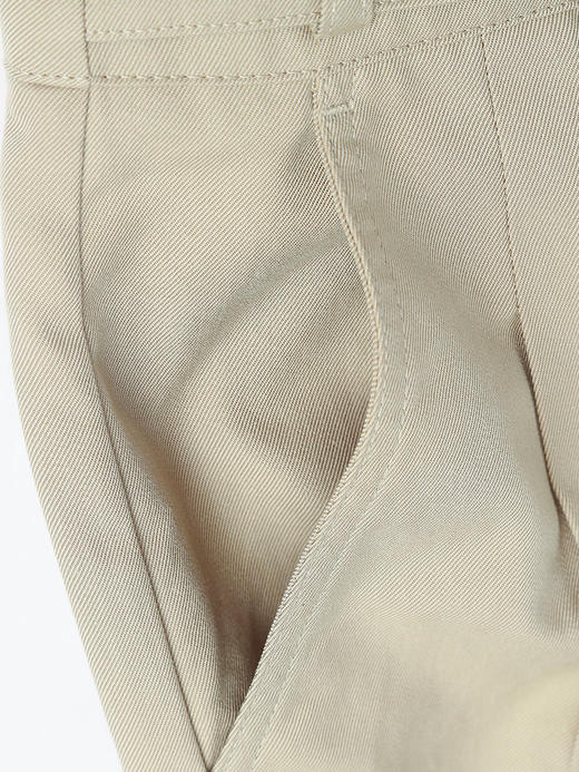 法式优雅风！卡其色阔腿裤 卷边设计 搭白色刺绣衬衫超绝 商品图4