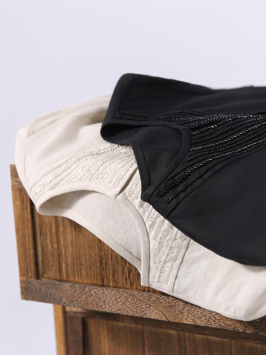 春秋新品"萬物生"法国雨露麻 舒爽透气重工钉珠衬衫 商品图10