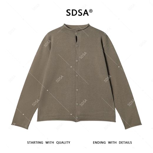 51166SDSA男士毛衣2025新款轻奢痞帅男装纯色慵懒半高领纽扣开衫针织衫 商品图1