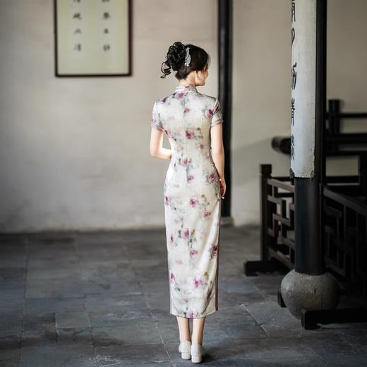 2025春夏新款改良旗袍日常高档修身长款民国风年轻款旗袍7794 商品图2