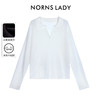 NORNS LADY诺恩 秋季V领长袖T恤翻领简约时尚纯色百搭上衣 T25SK15415【清仓不退不换】 商品缩略图2