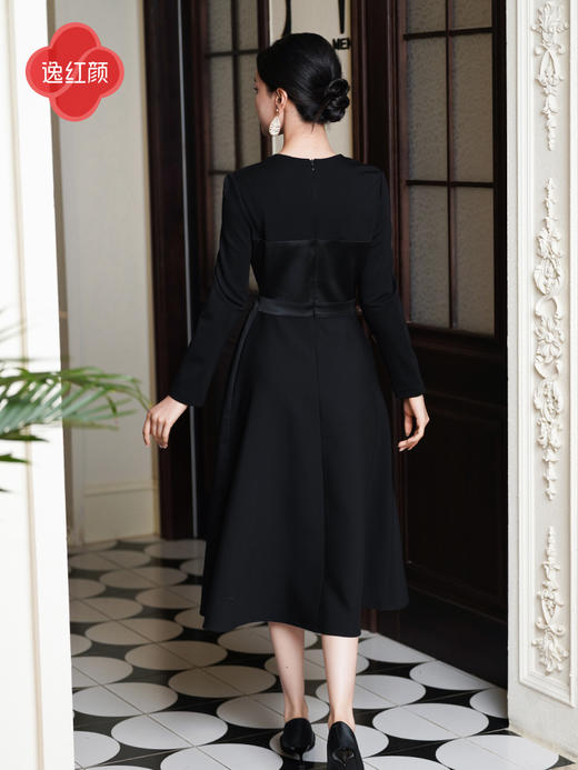 逸红颜明月优选 <爆款二团>#3种面料拼接的优雅礼服裙「北茉」雅金刺绣高定奢华 商品图12