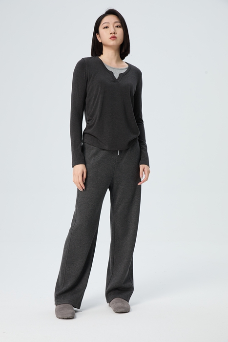 【超柔舒适】水淼2025冬新款高弹舒适百搭假两件拼色长袖针织衫1027