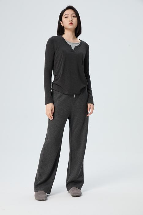 【超柔舒适】水淼2025冬新款高弹舒适百搭假两件拼色长袖针织衫1027 商品图0