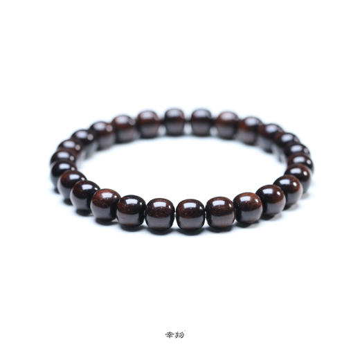 【青山特惠】金标8*8.8mm26颗海南黄花梨沉水紫油梨老料数控精工老型桶珠手串h8 商品图6