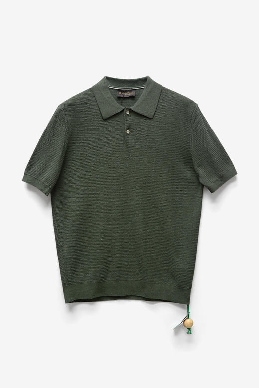 L+P家新单品，POLO衫亚麻提花T恤 商品图3