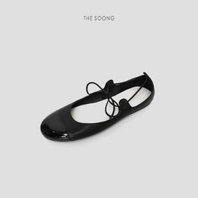 THESOONG|经典牛皮软底一脚蹬漆面圆头芭蕾舞鞋HWZB7614
