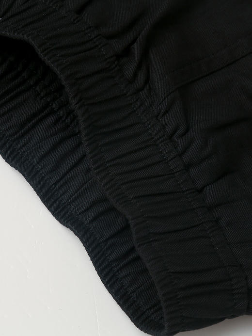 黑色阔腿九分裤女 卷边设计 适配条纹针织衫 慵懒休闲风 商品图2