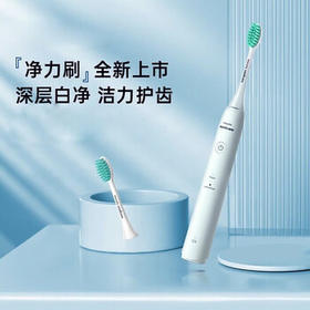 飞利浦（PHILIPS）电动牙刷 成人声波震动 温和清洁 洁齿护龈 净力刷 2种模式牙刷 情侣款  HX2431 冰川白  /家用电器 /个护健康 /电动牙刷