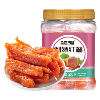 百历坚 红薯干500g/罐 农家自制地瓜干 办公室追剧休闲零食 年货送礼 /休闲食品 /蜜饯果干 /红薯条/干 商品图5