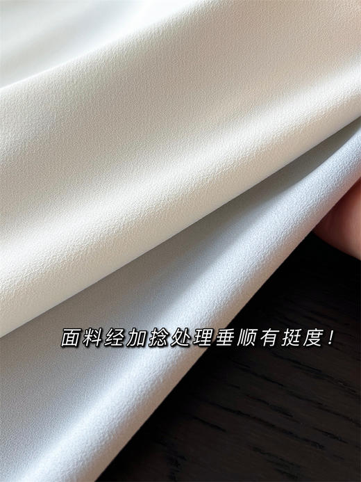 法式醋酸质感蝴蝶结飘带V领知性OL衬衫 商品图14