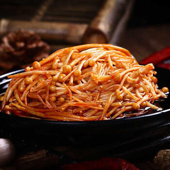 金大州 香辣金针菇罐装188g 酱菜榨菜开味腌菜咸菜 拌饭调味料下饭菜  /休闲食品 /豆干/素食零食 /卤味蔬菜零食 商品图0