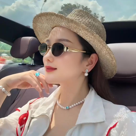 GAONAS  经典12mm帕拉白色珠耳环11523EW 商品图4