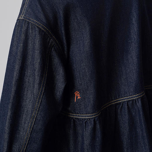 【林栖设计小店】（现货）【草木丹宁】牛仔外套蓝印花纹花边2025秋季新款国风上衣1953115 商品图6