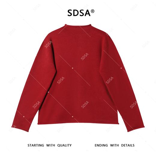 51166SDSA男士毛衣2025新款轻奢痞帅男装纯色慵懒半高领纽扣开衫针织衫 商品图5
