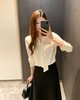 法式醋酸质感蝴蝶结飘带V领知性OL衬衫 商品缩略图1