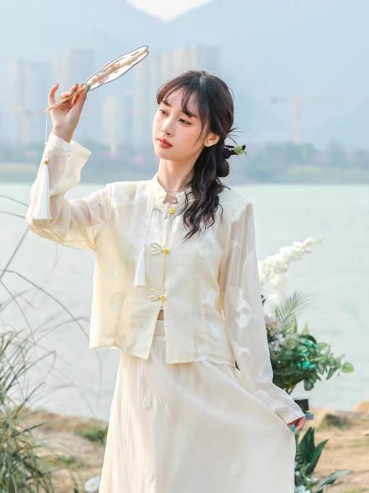 【早秋特卖】文艺国风立领新中式短款提花外套-喜出 商品图4